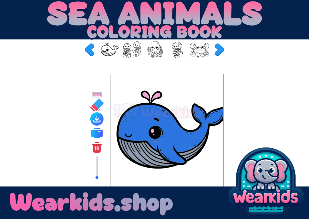 Coloring Book - Sea Animals