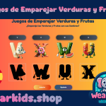 Juego de Emparejamiento del Alfabeto de Frutas y Verduras