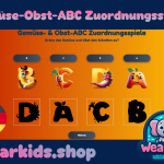 Gemüse- & Obst-Alphabet Zuordnungsspiel