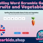 Spelling Word Scramble Game: Fruits and Vegetables