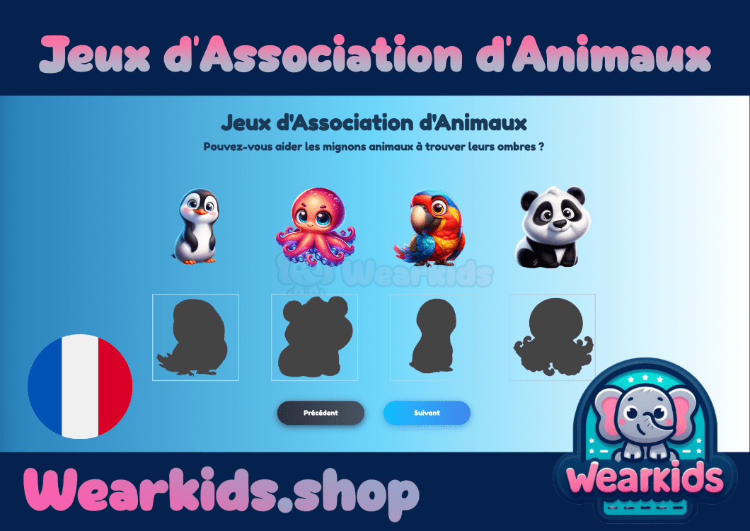 Explorez le Monde Sauvage : Jeu d'Association d'Animaux – Une Aventure Éducative Unique pour les Enfants