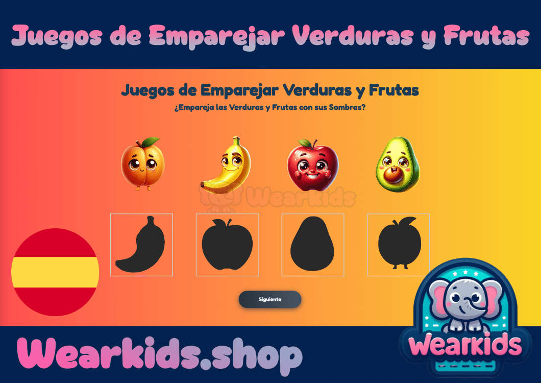 Descubre la Diversión Saludable: Juego de Emparejamiento de Verduras y Frutas – Una Manera Fresca de Aprender