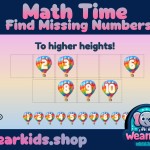 Counting Practice Activity, 1 to 10 Counting Montessori, Learn to count, Find missing number, Preschool Math, DIGITAL DOWNLOAD