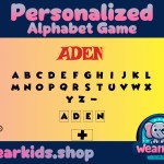 Personalized Alphabet Game, Montessori, Toddlers Preschool Early Learning Resource, Learning Alphabet Letters, DIGITAL DOWNLOAD