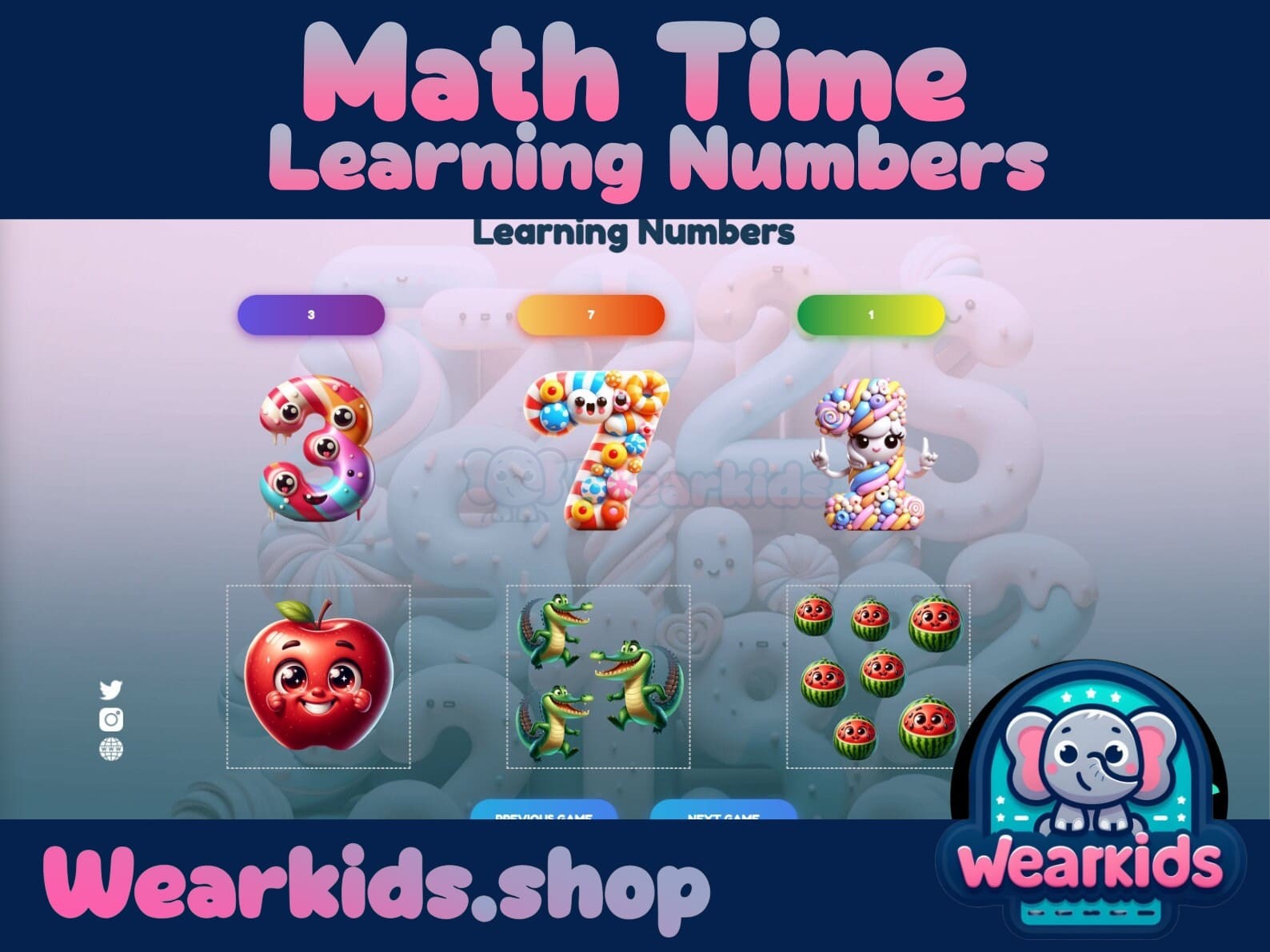 Learning Numbers Matching Game, Numbers , Homeschool, Toddler, Preschool and Kindergarten Activity, Worksheet