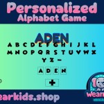 Personalized Alphabet Game, Montessori, Toddlers Preschool Early Learning Resource, Learning Alphabet Letters, DIGITAL DOWNLOAD